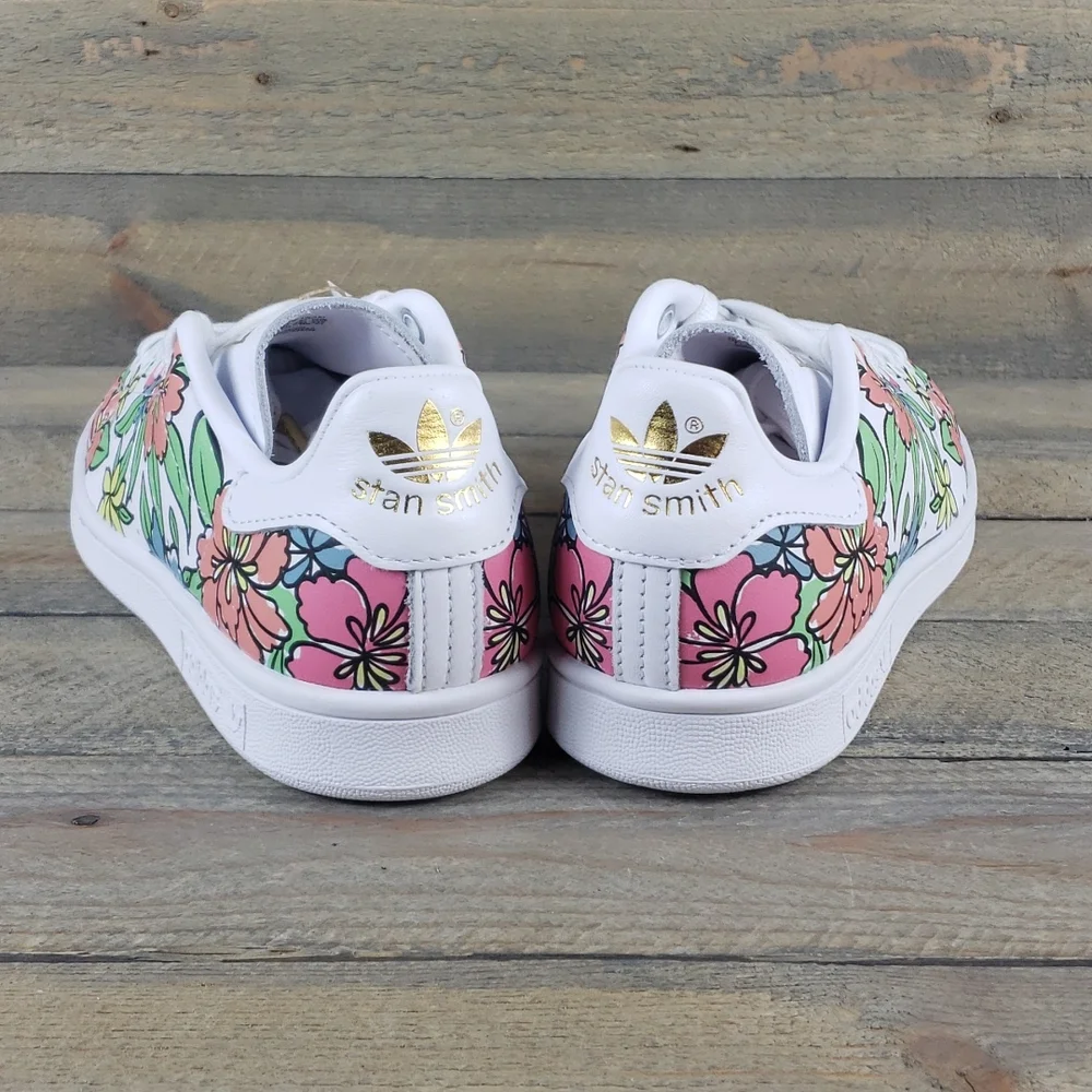 adidas Women's Stan Smith Leather All Over Floral Print Sneakers